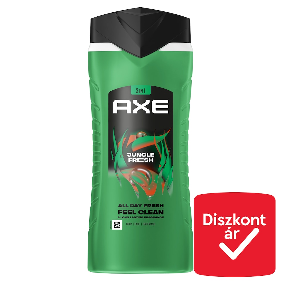 AXE Jungle Fresh 3 in 1 tusfürdő testre, arcra, hajra 400 ml