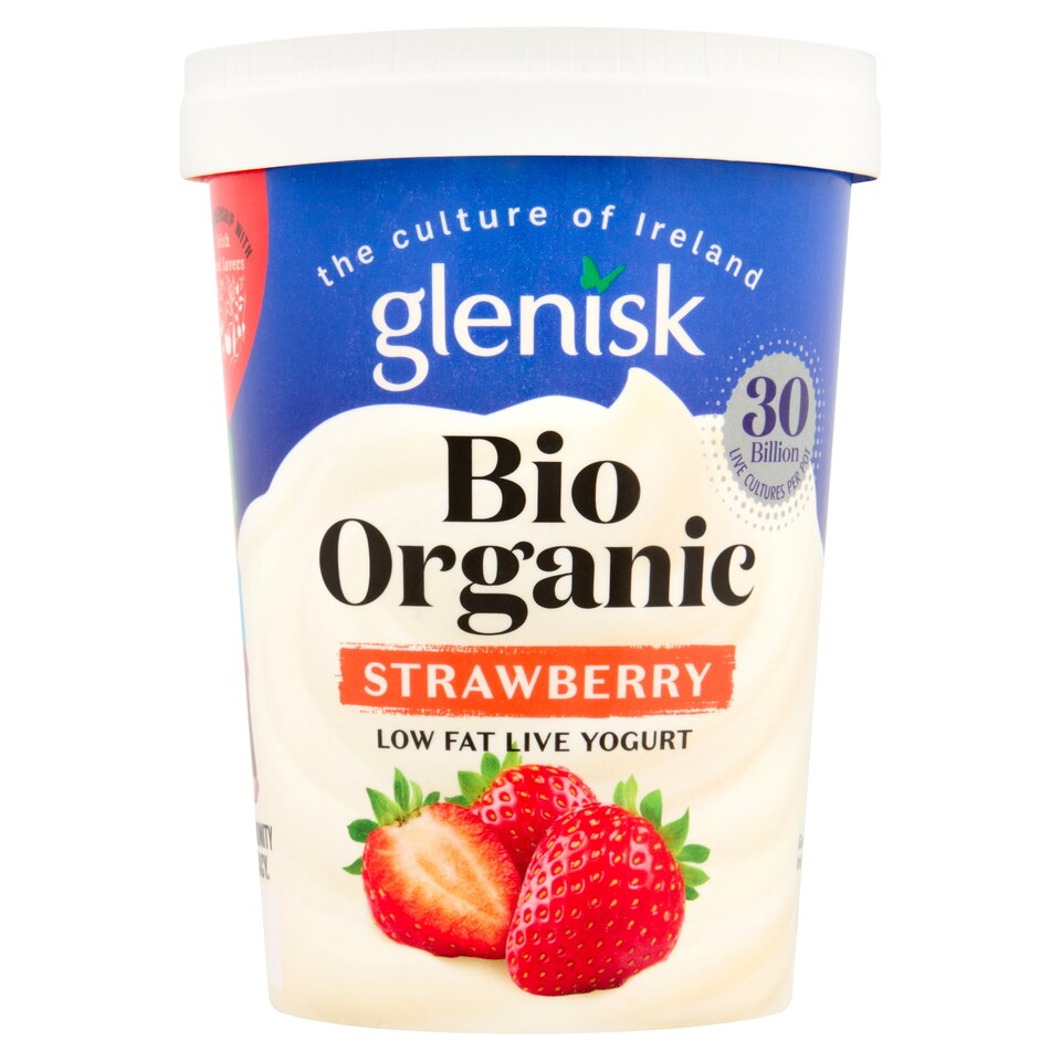 Glenisk Organic Low Fat Strawberry Yoghurt 450