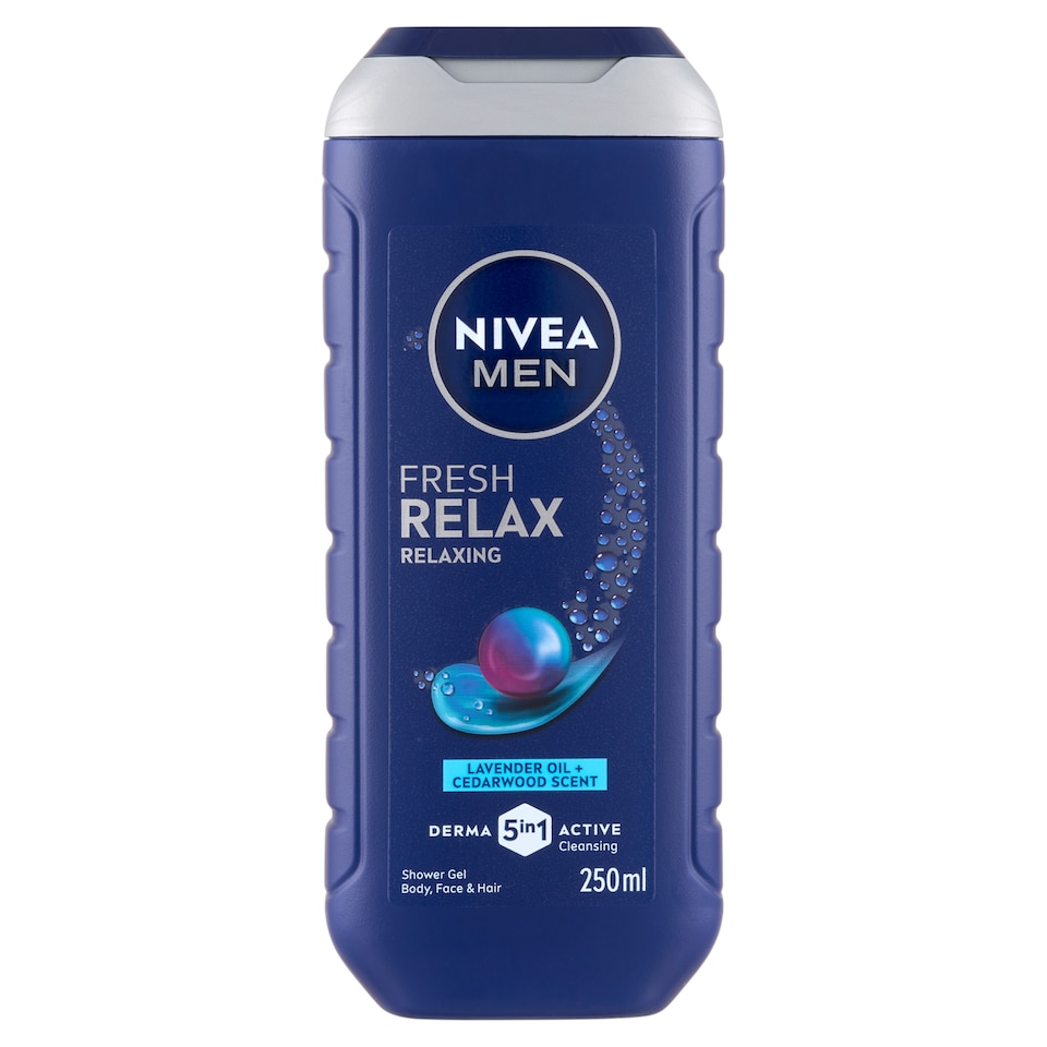NIVEA MEN Fresh Relax tusfürdő testre, arcra, hajra 250 ml  1. kép