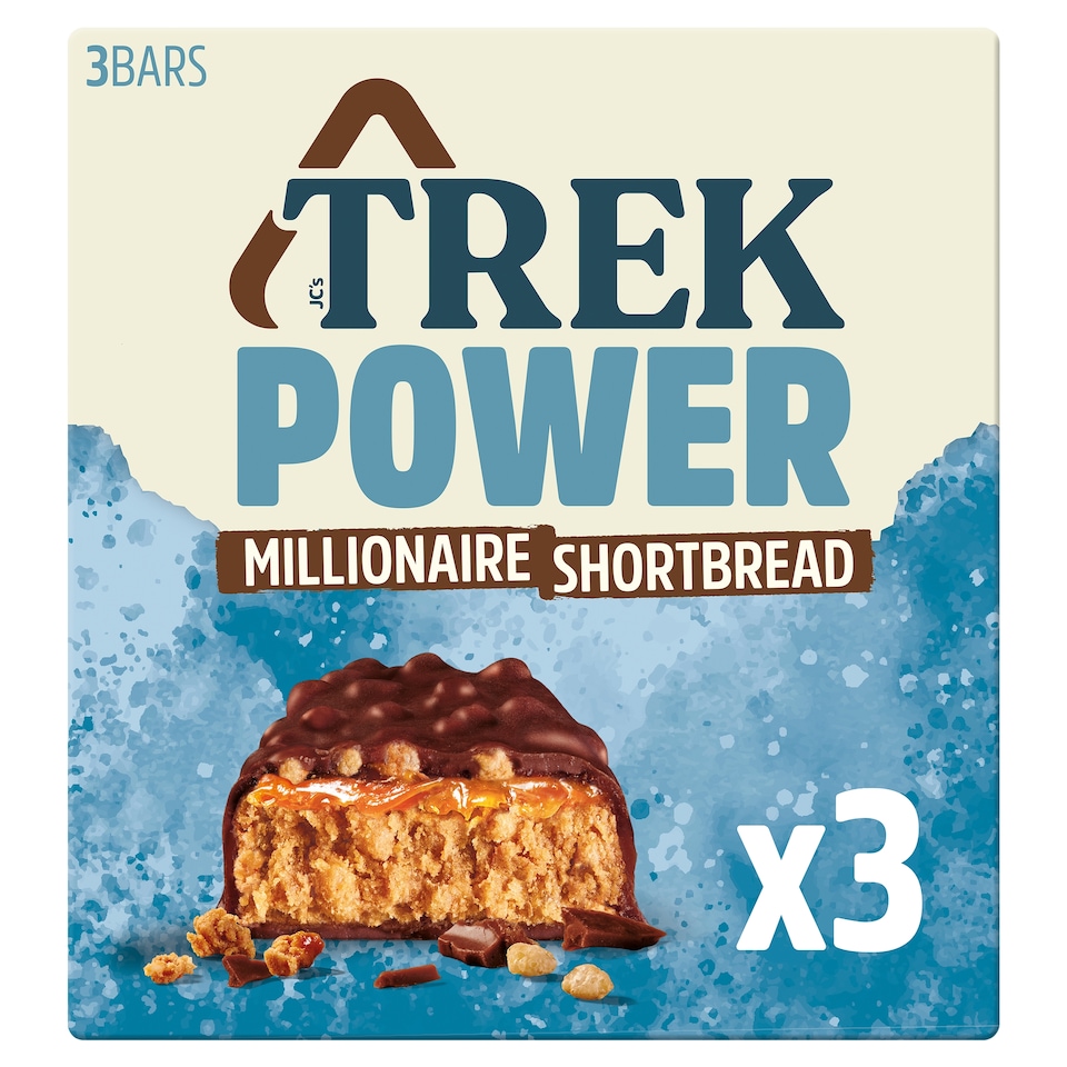 Trek Power Millionaire Shortbread Protein Bars 3 x 44g
