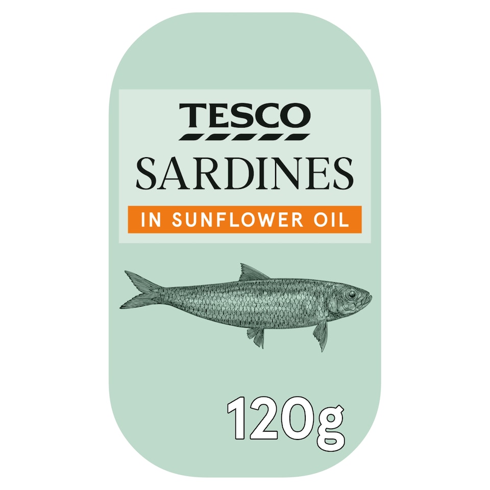 Tesco Sardines In Sunflower Oil 120G