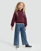 image 3 of F&F Girls Cotton Rich Adventures in Style Slogan Hoodie in Burgundy