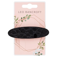 Leo Bancroft Medium Barrette Black