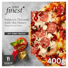 Tesco Finest Salsiccia Picante With Hot Honey Pizza 400G
