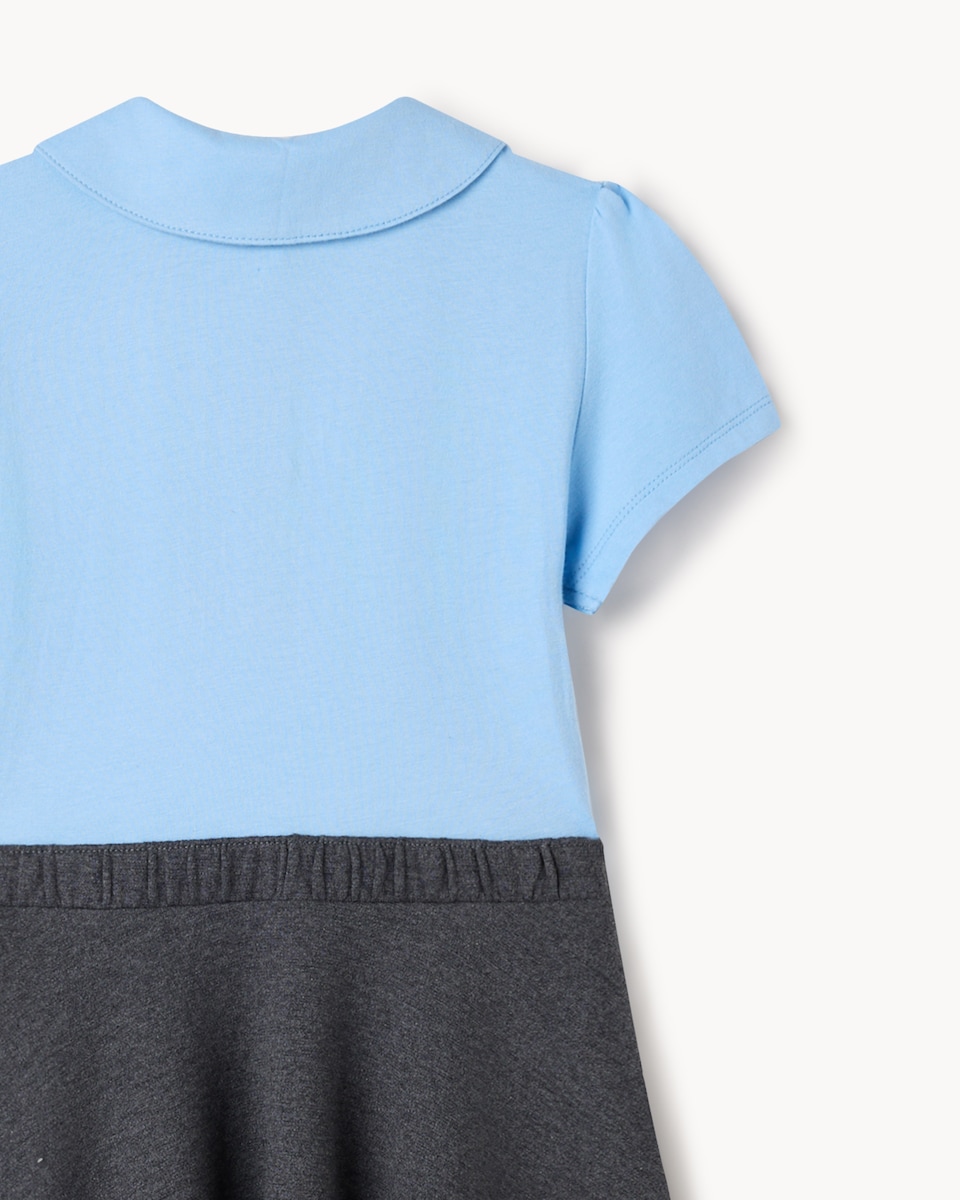 image 1 of F&F School Girls Pure Cotton School Dress in Blue