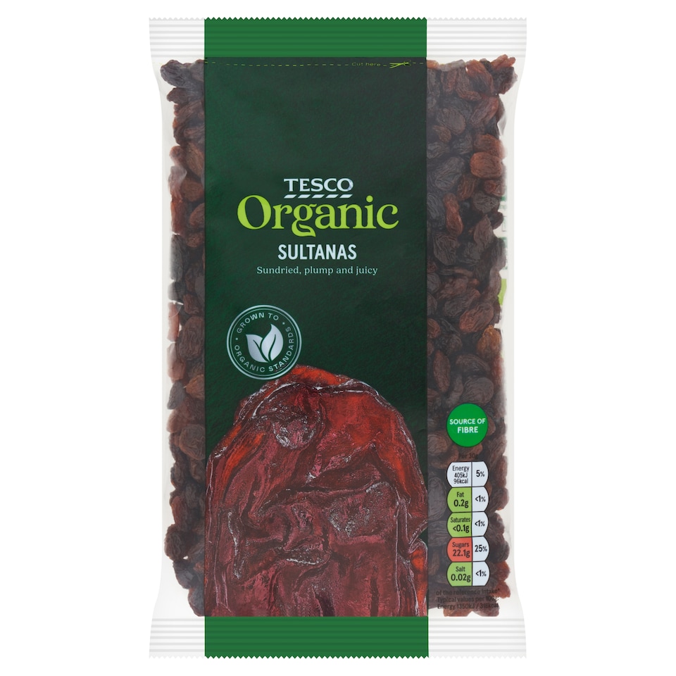 Tesco Organic Sultanas 375G