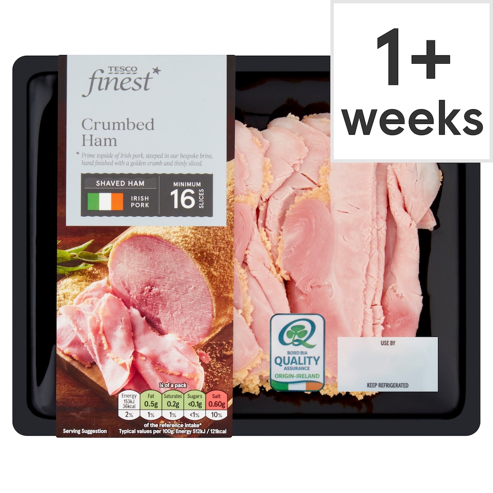 Tesco Finest Crumbed Ham 16 Slices 120G