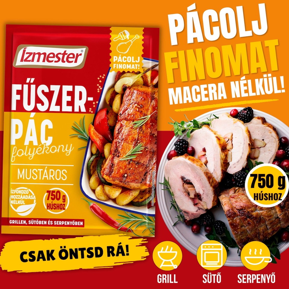 Ízmester mustáros folyékony fűszerpác 80 ml  1. kép