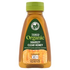 Tesco Organic Squeezy Clear Honey 340G