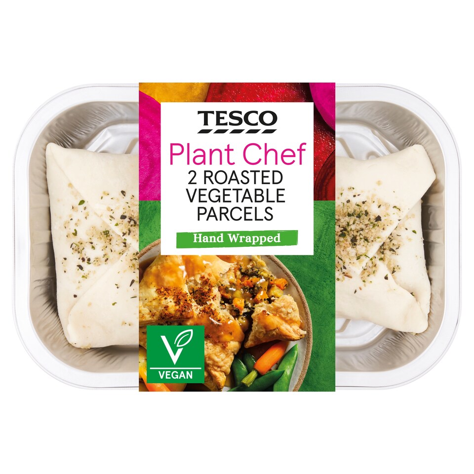 Tesco Plant Chef 2 Roasted Vegetable Parcels 300G