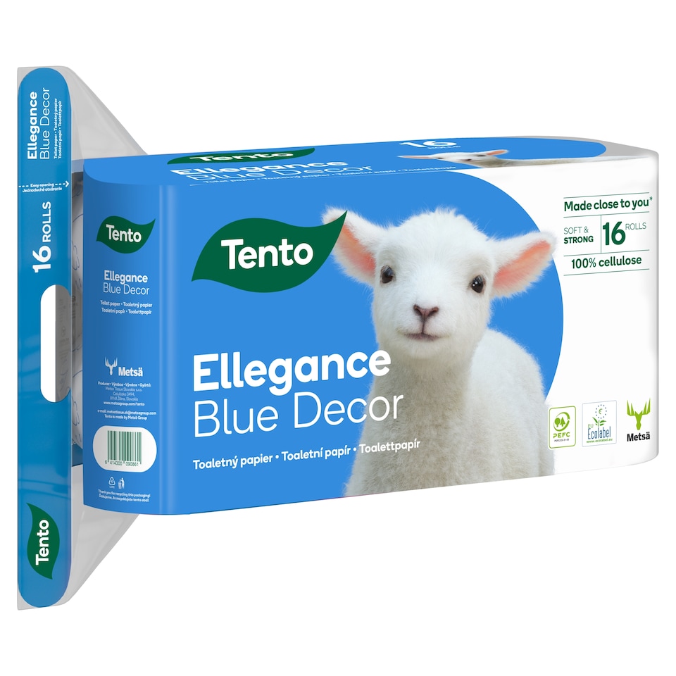 obrázok 1 z Tento Ellegance Blue Decor toaletný papier 3 vrstvy 16 kotúčov