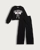 image 4 of F&F Girls 2-Piece Cotton Rich Los Angeles Sweatshirt and Joggers Set in Black