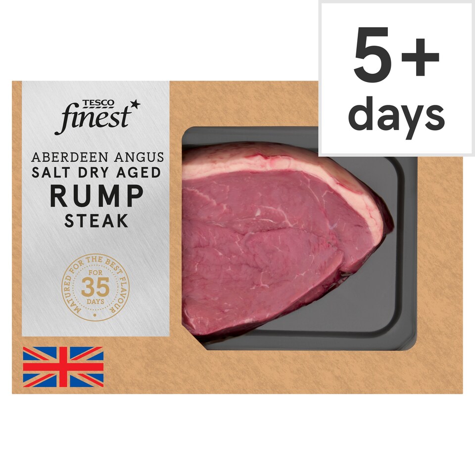 Tesco Finest AA Salt Dry Aged Beef Rump Steak
