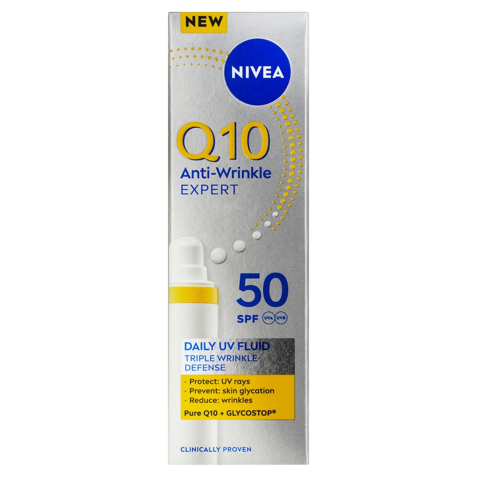 image 1 of Nivea Q10 Anti-Wrinkle Expert Daily UV Fluid SPF 50 40 ml