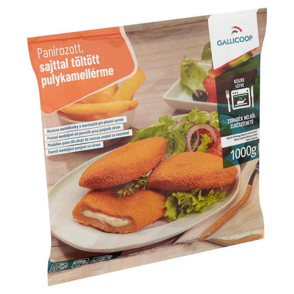 image 1 of Gallicoop Quick-Frozen Breaded Turkey Breast Filled with Cheese 1000 g