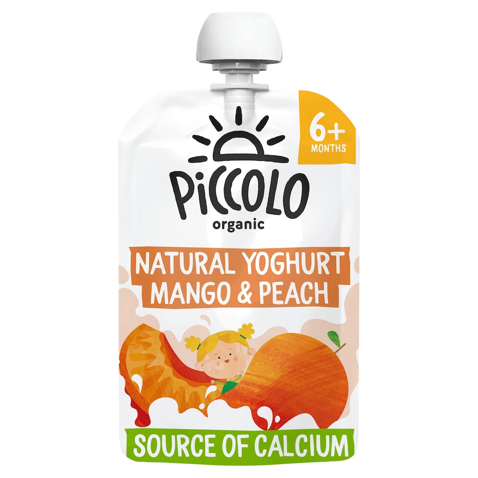 Piccolo Organic Natural Yoghurt - Mango & Peach 100g