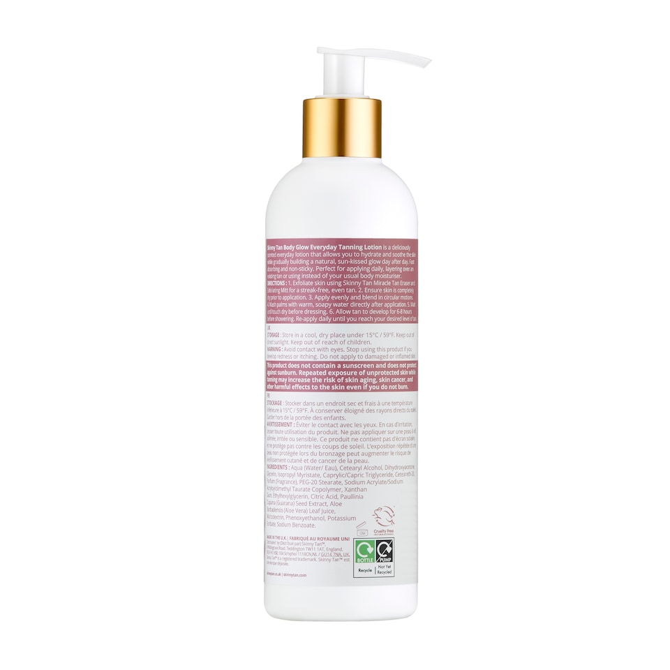 image 1 of Skinny Tan Body Glow Gradual Everyday Self Tan Lotion Medium 280ml