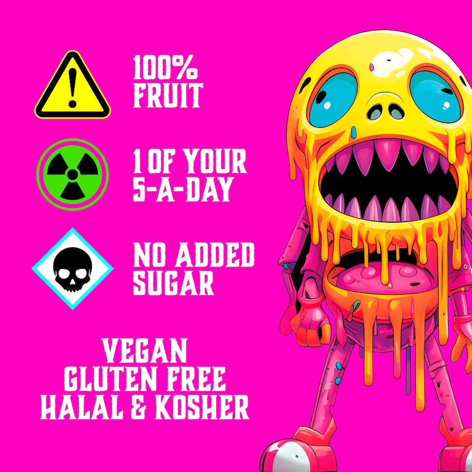 image 1 of Zombie Variety Fruit Snack Bar Multipack 4x25g