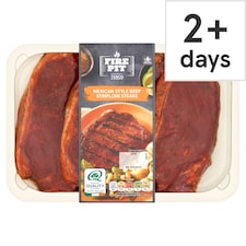 Tesco Fire Pit Mexican Style Beef Striploin Steaks 650g