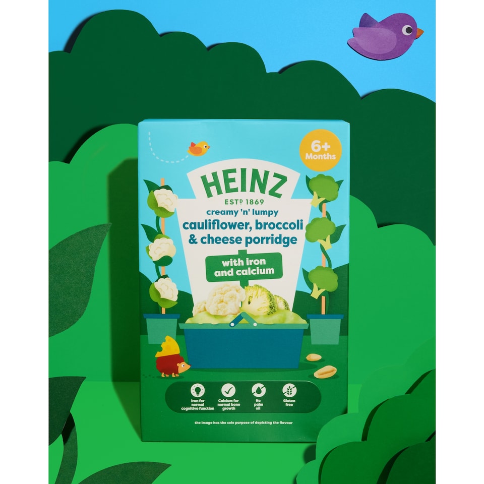 image 1 of Heinz Cauliflower Broccoli & Cheese Porridge Baby Food 6m+ 125g