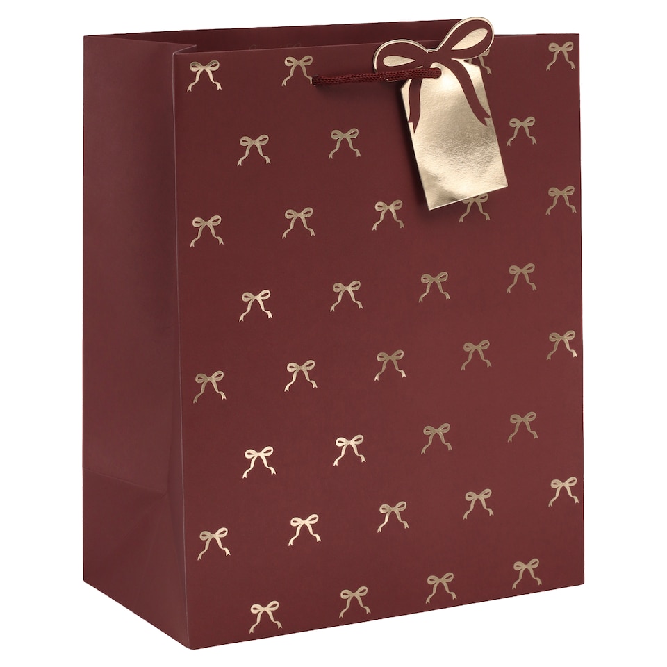 Tesco Red Bows Large Christmas Gift Bag