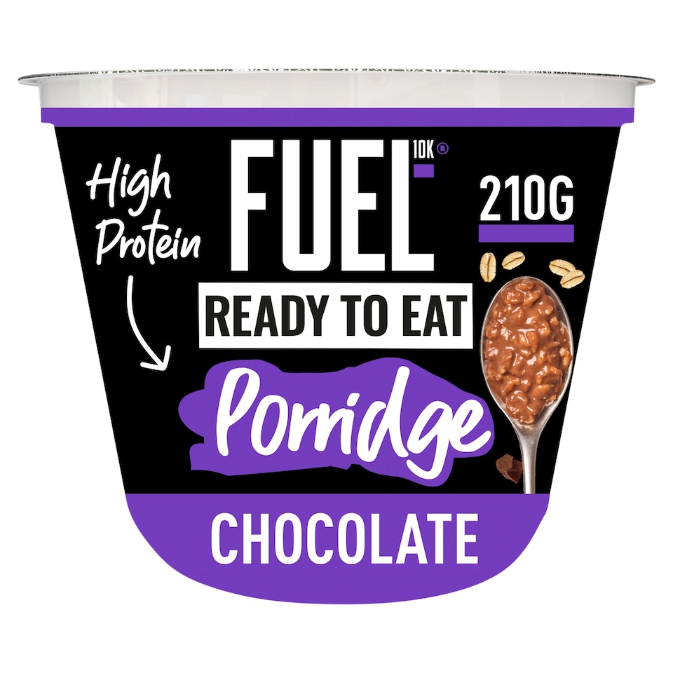 image 1 of FUEL10K Ready to Eat Protein Porridge Oat Cereal Pot Chocolate 210g 