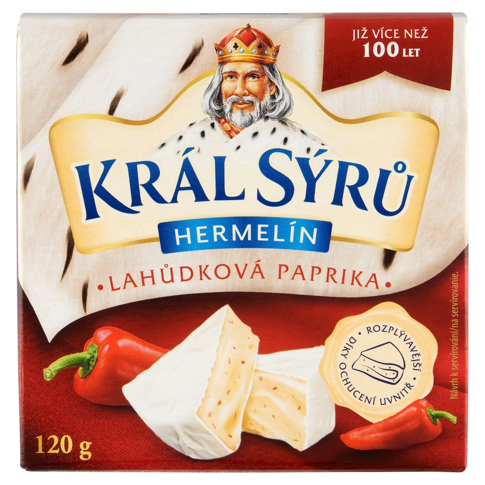 Král Sýrů Hermelin Deli Peppers 120g