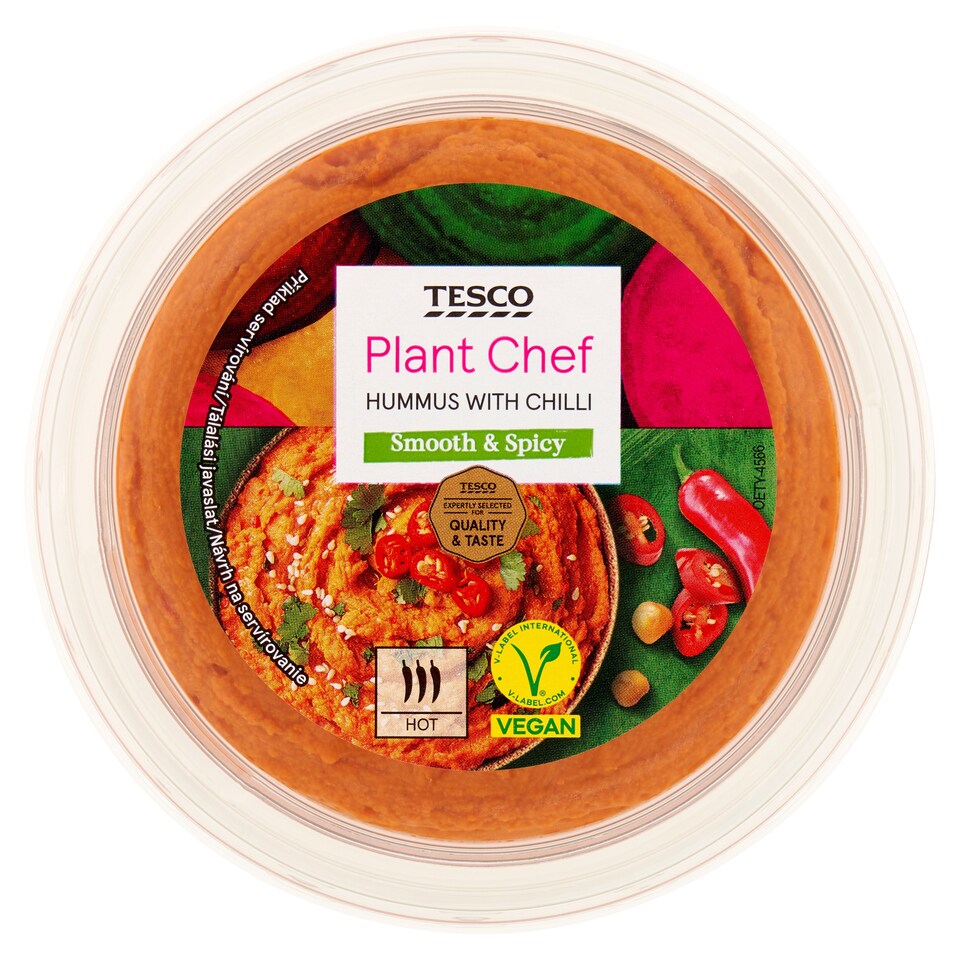 Tesco Plant Chef Cícerovo-sezamová nátierka s marinovanou červenou paprikou a čili paprikou 200 g