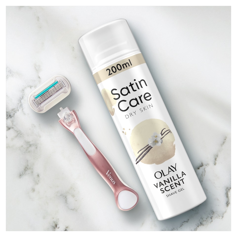 Gillette Satin Care Női Borotvazselé, Vanilla Scent with Olay, 200 ml 1. kép