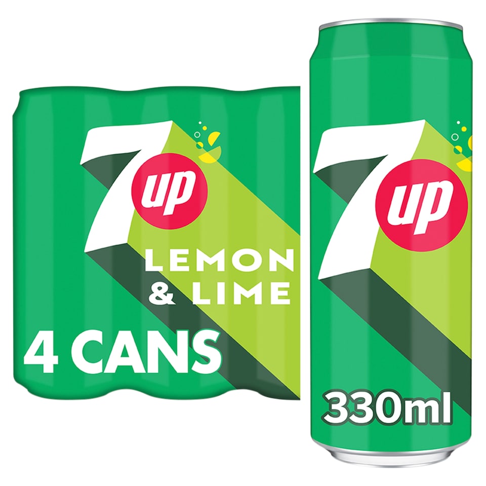 7UP Lemon & Lime Cans 4 x 330ml