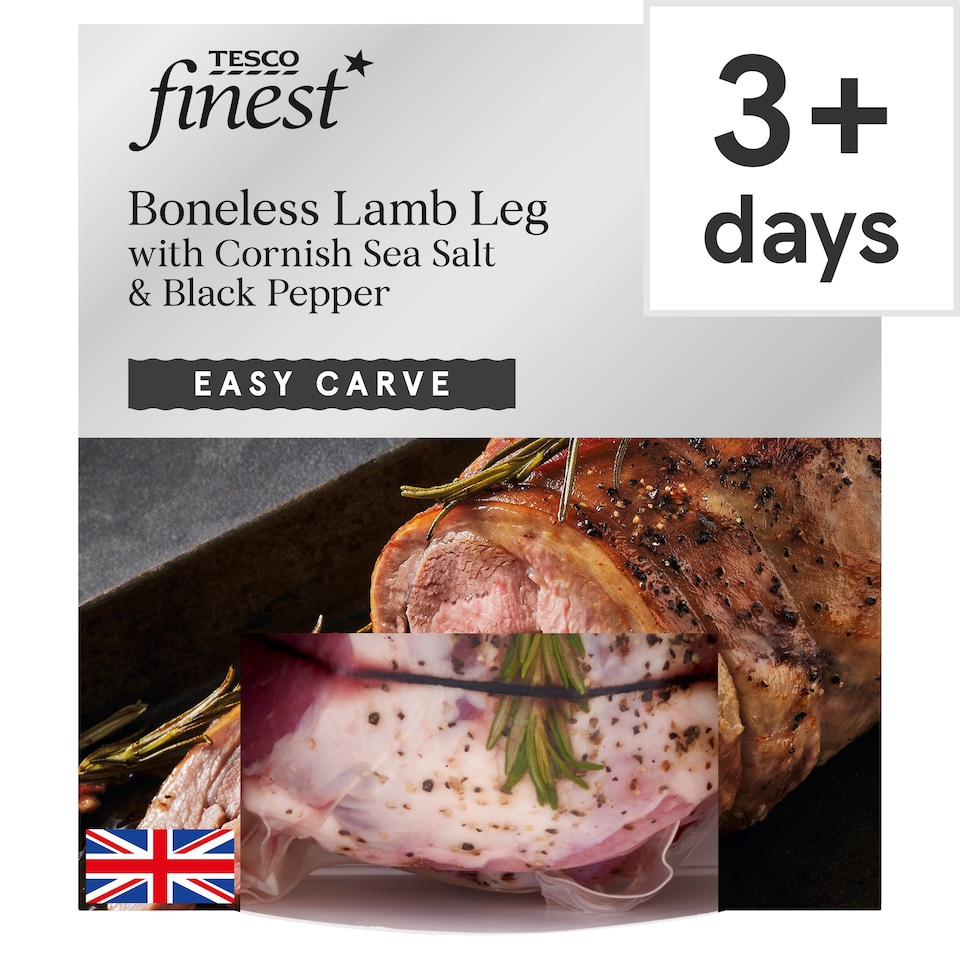 Tesco Finest Boneless Lamb Leg With Cornish Sea Salt & Black Pepper