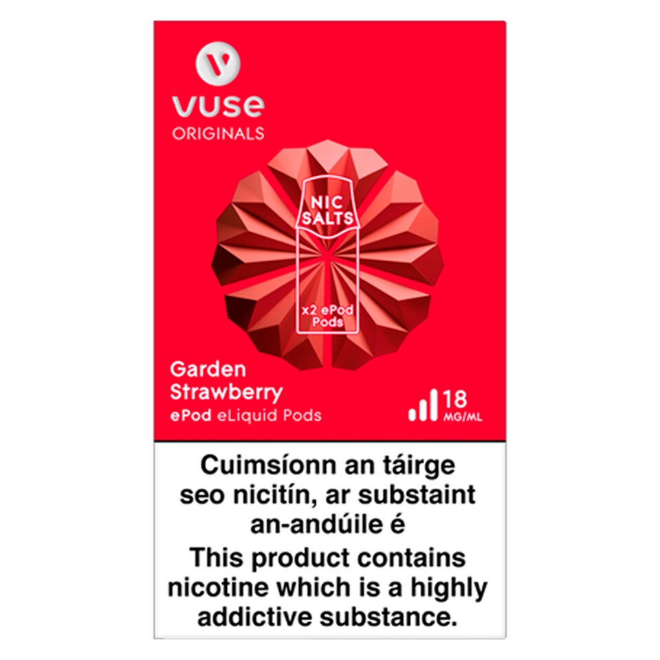 Vuse Epod Garden Strawberry 18Mg Cartridges X2