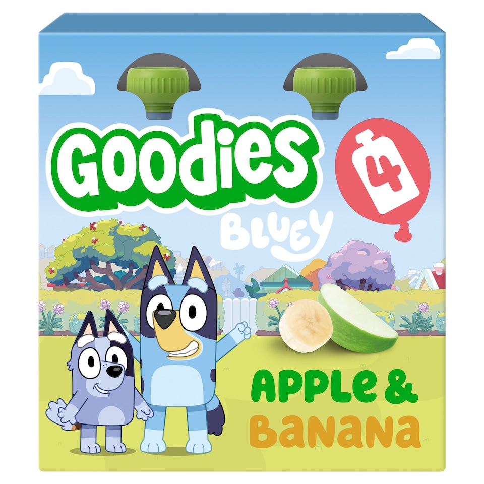 image 1 of Goodies Bluey Apple & Banana Pouch 4x100g