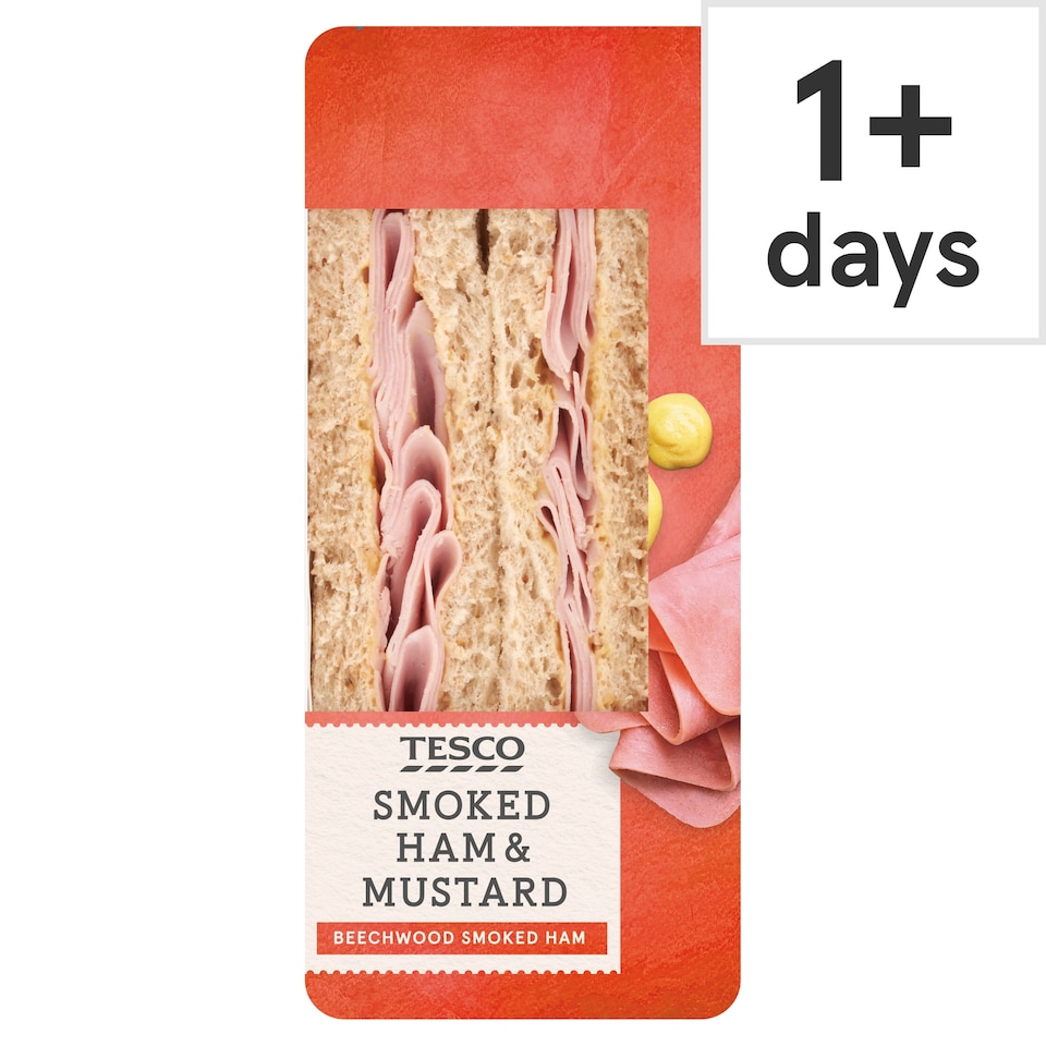 Tesco Smoked Ham & Mustard Sandwich