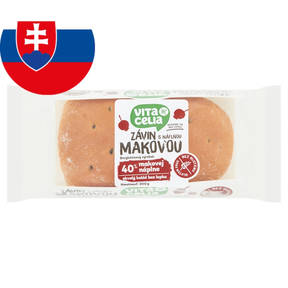 Vitacelia Závin bezgluténový s náplňou makovou 200 g