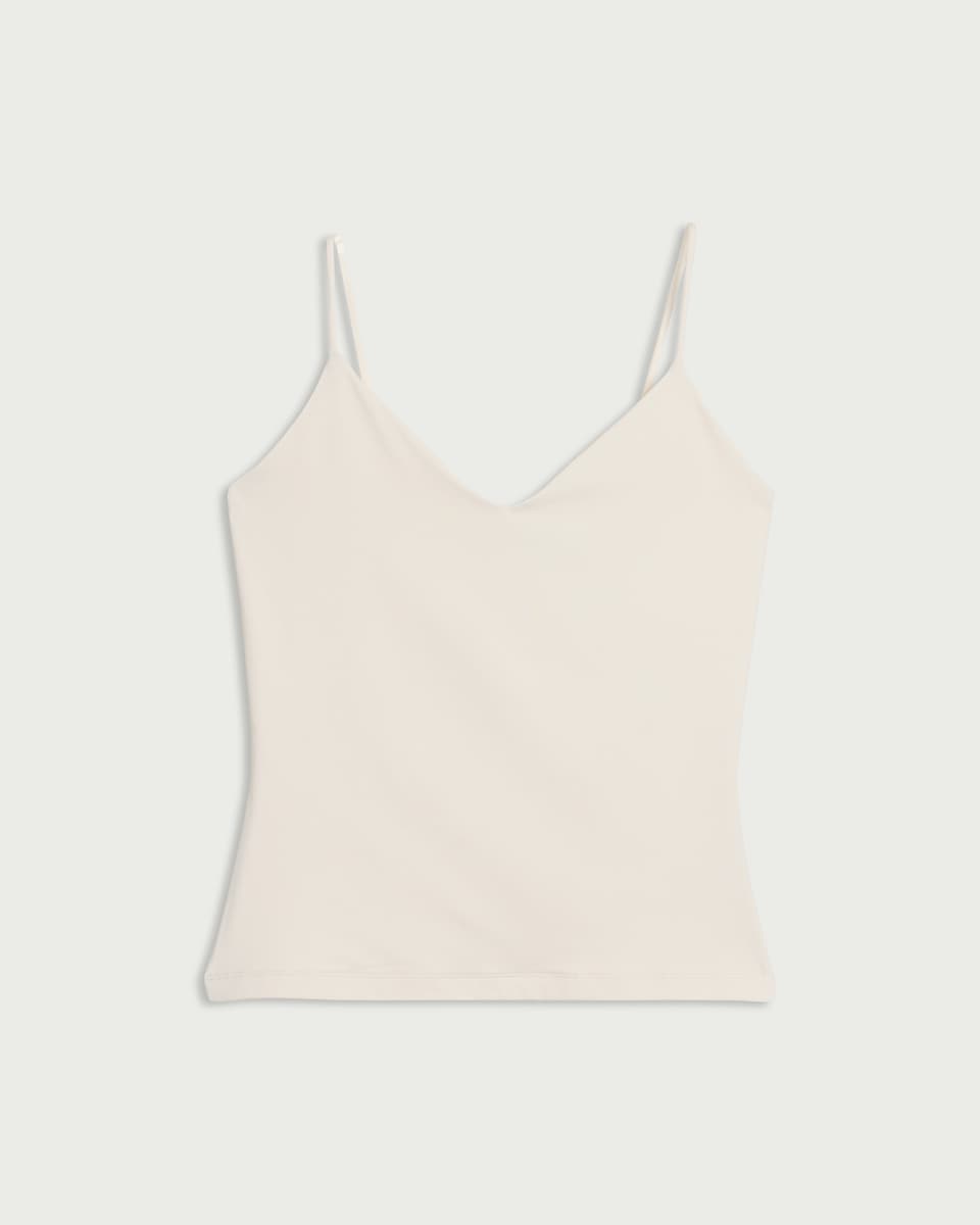 image 1 of F&F Polyamide Scoop Neck Vest in Cream