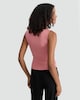 image 3 of F&F Polyamide Cowl Neck Ruched Sleeveless Top in Rose