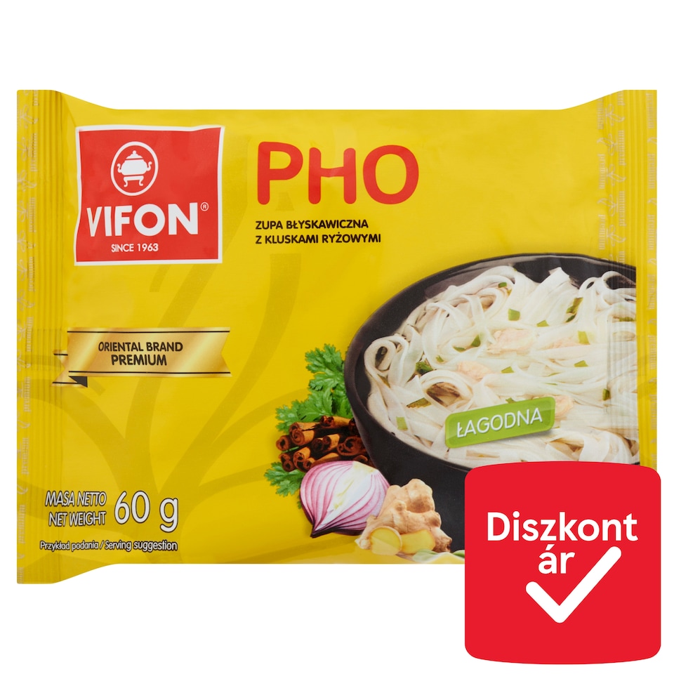 image 1 of Vifon Pho Mild Instant Rice Noodle Soup 60 g