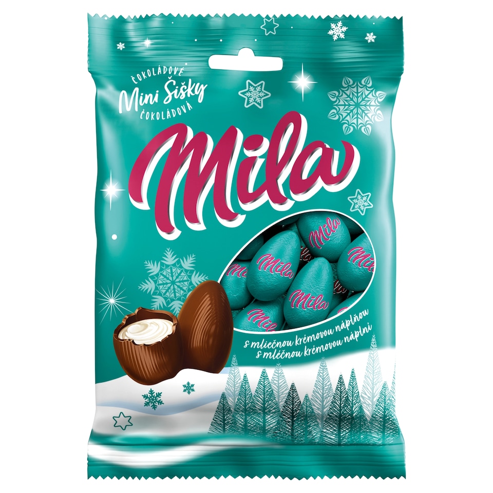 image 1 of Figaro Mila Chocolate Mini Cones with Milk Cream Filling 100 g