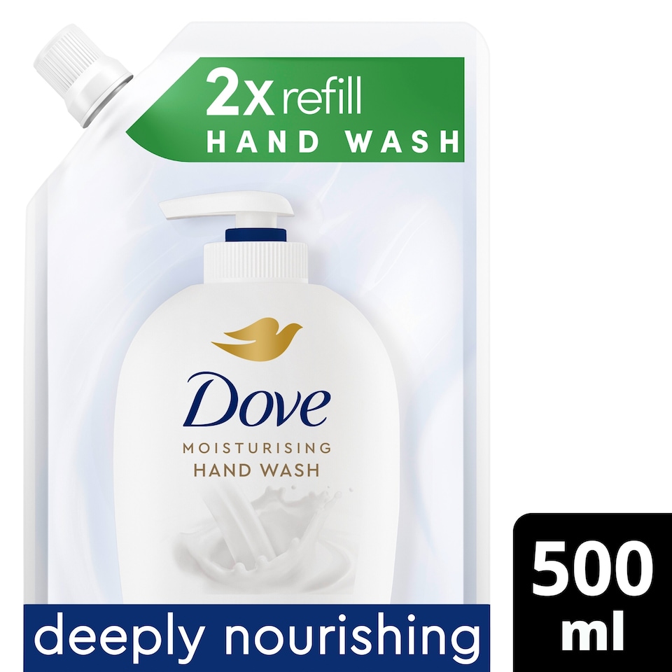 image 1 of Dove Fine Silk Caring Liquid Soap Handwash Refill 500ml