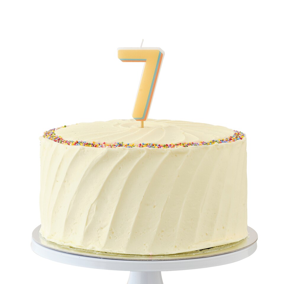 image 1 of Ginger Ray Rainbow Number 7 Candle