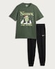 image 4 of Shrek Slogan T-Shirt and Joggers Pyjamas SEt in Multi