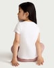 image 3 of F&F Girls Cotton Rich Rainbow Embroidered T-Shirt in Cream