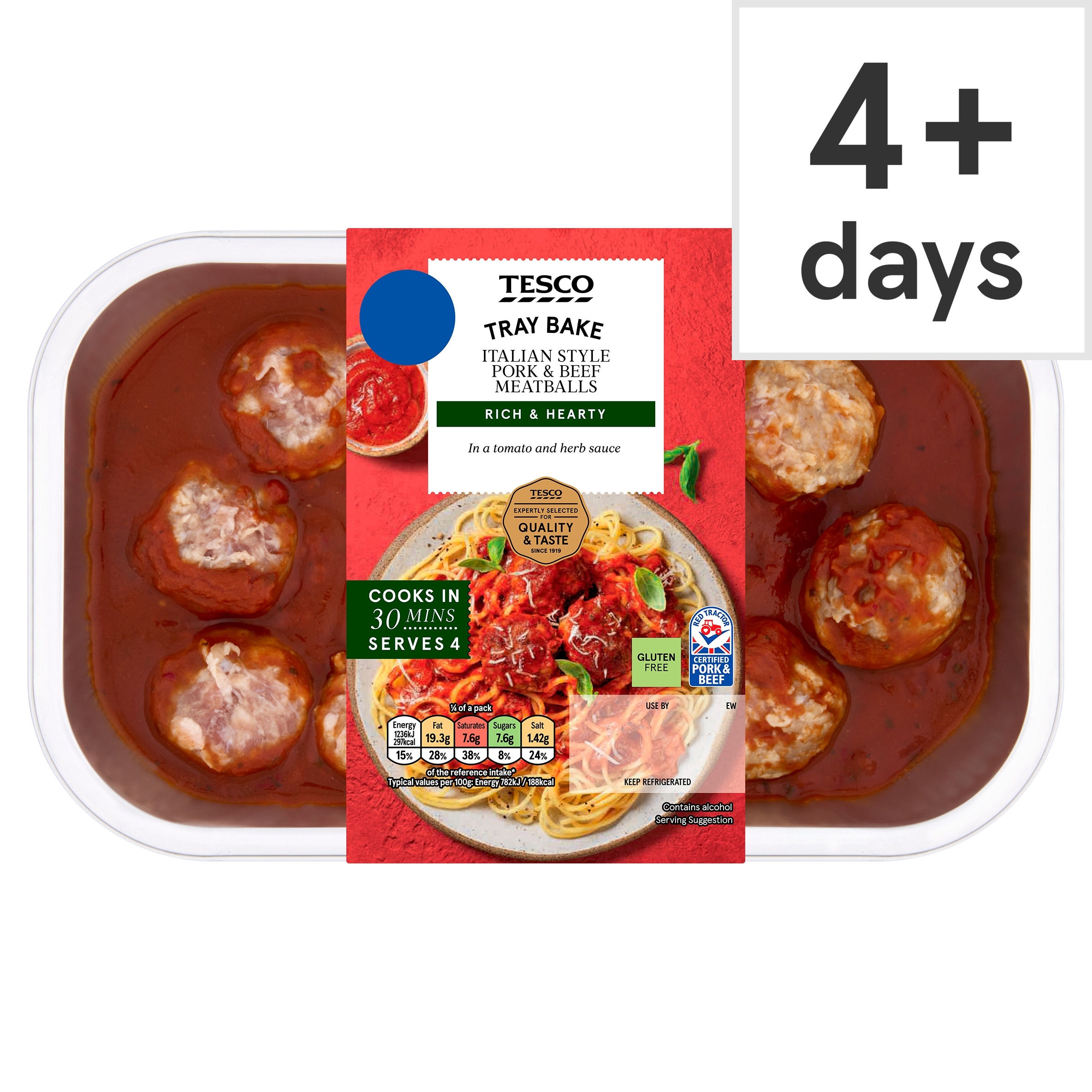 Tesco Italian Style Pork & Beef Meatballs 700g