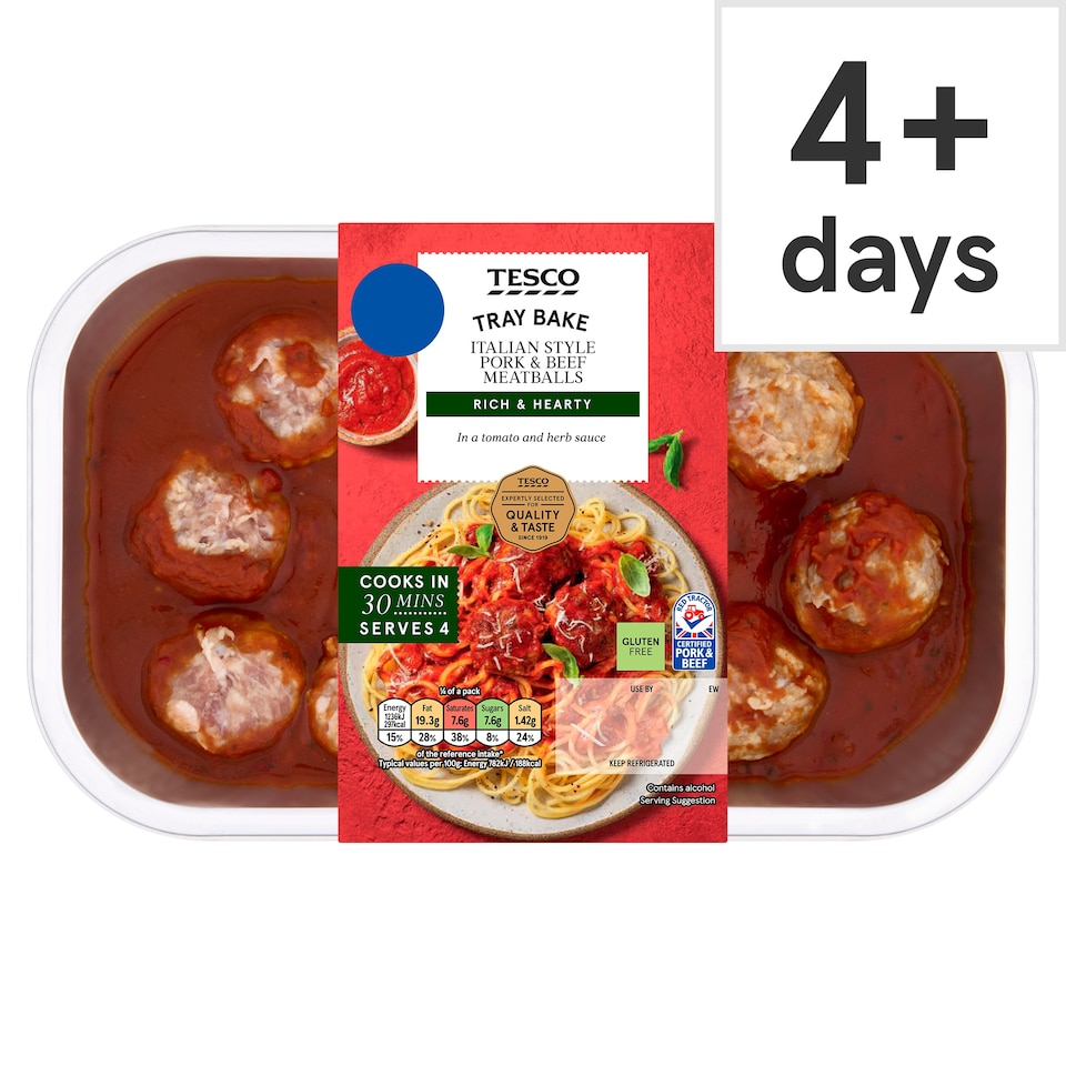 Tesco Italian Style Pork & Beef Meatballs 700g