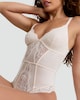 image 2 of The F&F Edit Lace Panel Bodysuit in Gold