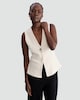 image 1 of F&F Boucle Textured Sleeveless Waistcoat in Cream