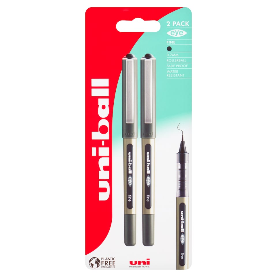 image 1 of Uniball 157 Eye Rollerball Black 2 Pack