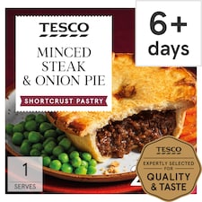 Tesco Minced Steak & Onion Shortcrust Pie 200G