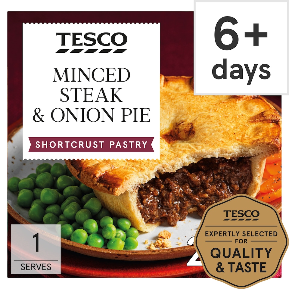 Tesco Minced Steak & Onion Shortcrust Pie 200G